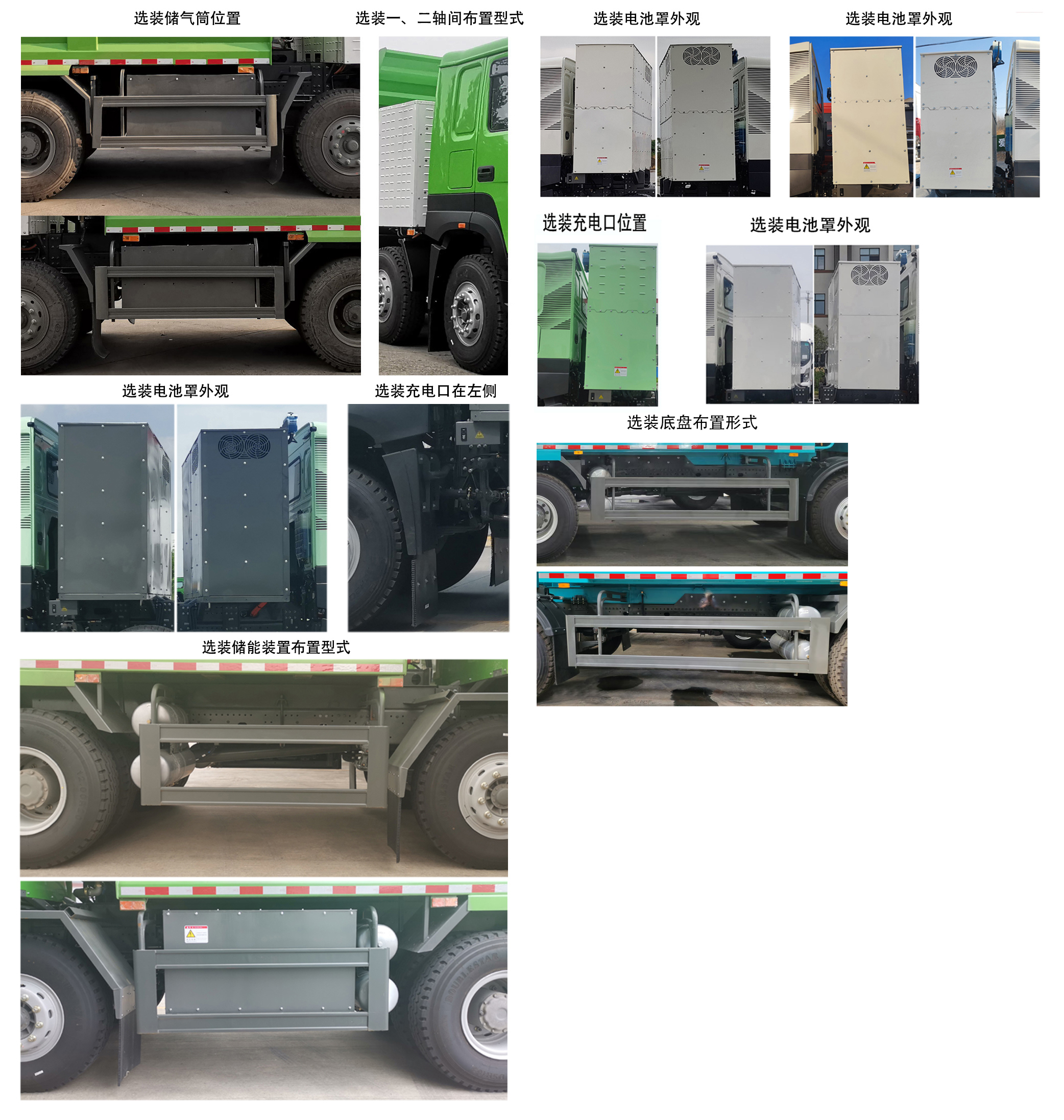 ZZ3317V3267Z11BEV 豪沃牌558马力前四后八纯电动6.5米纯电动自卸汽车图片