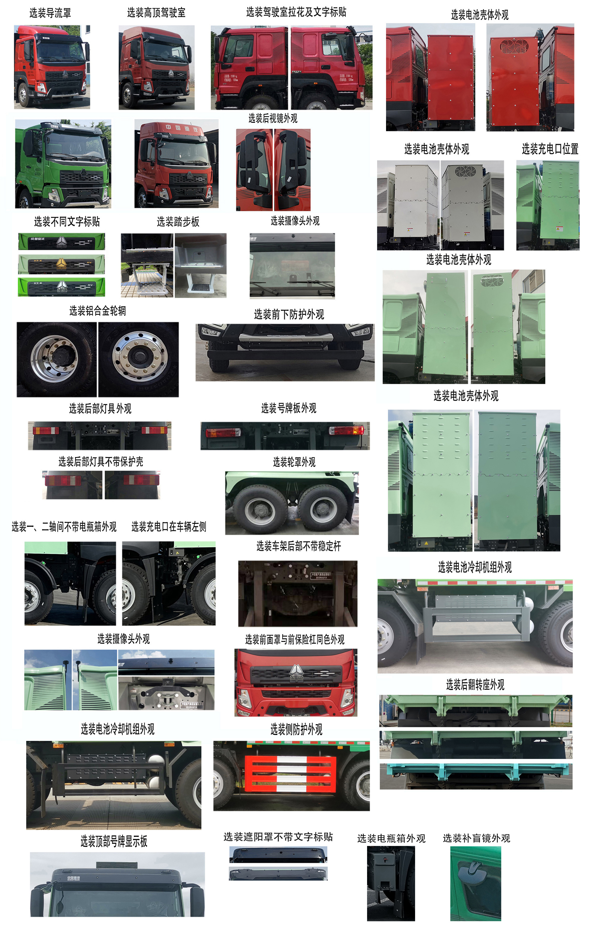 ZZ3313V3261Z1BEV 豪沃牌558马力前四后八纯电动5.8米纯电动自卸汽车图片