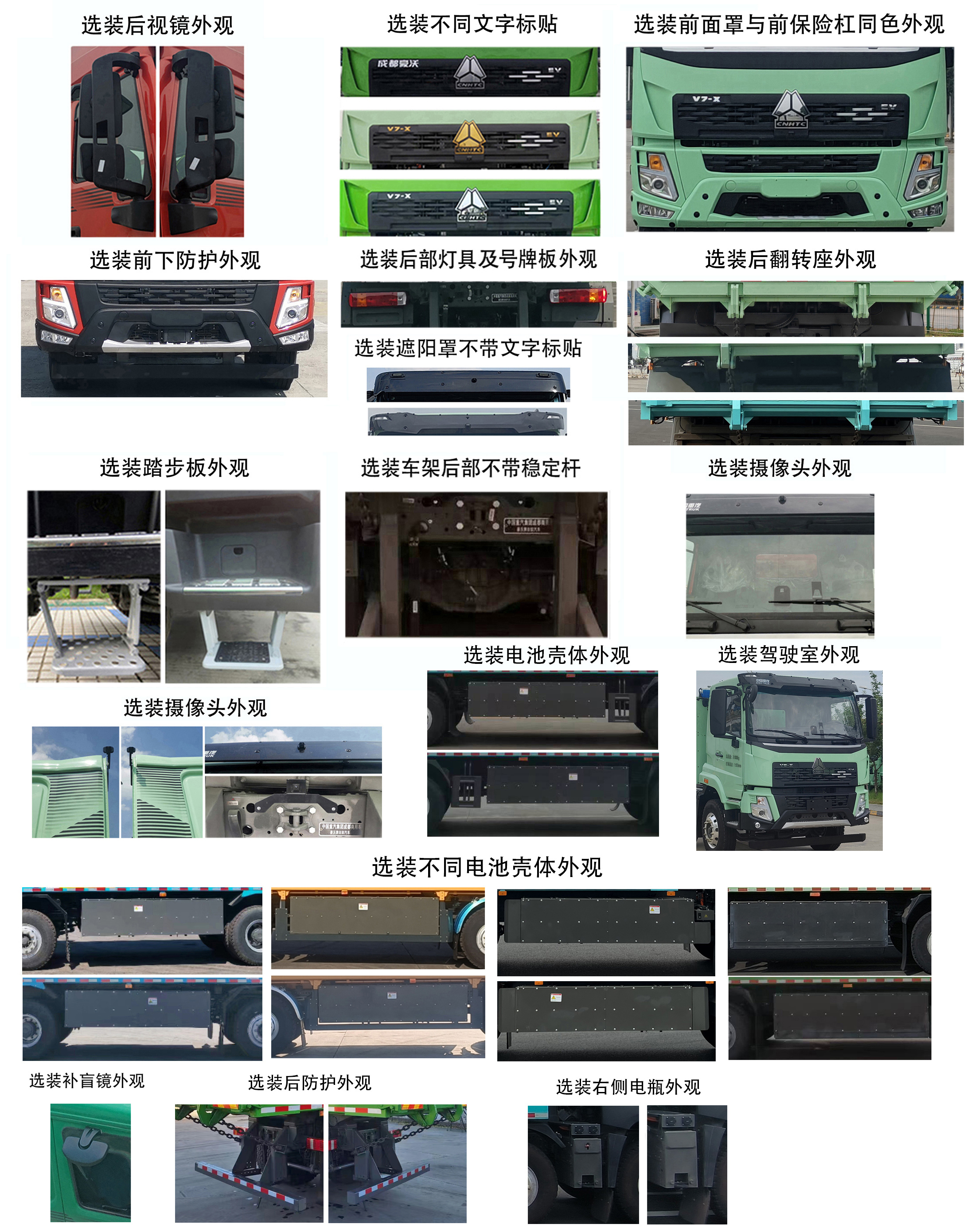 ZZ3312V4867Z1BEV 豪沃牌490马力前四后八纯电动8.6米纯电动自卸汽车图片