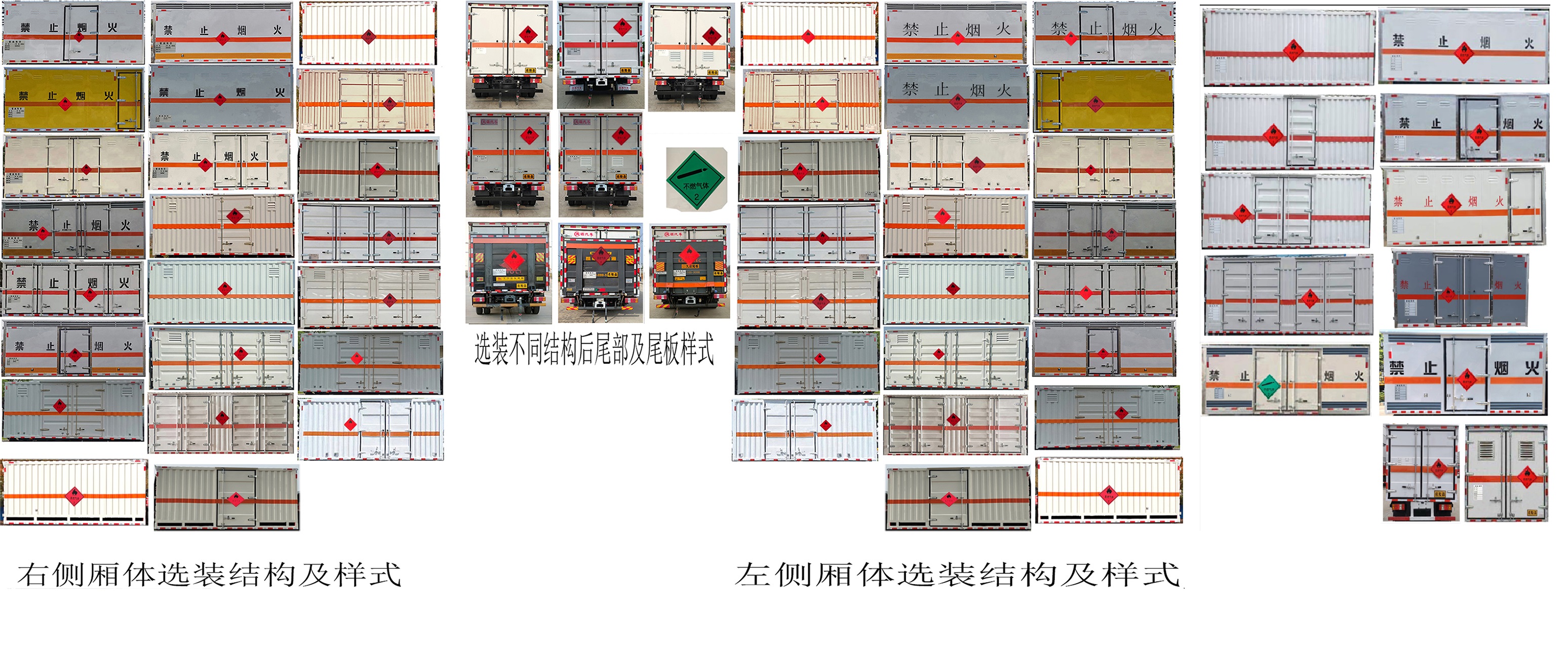 易燃气体厢式运输车图片