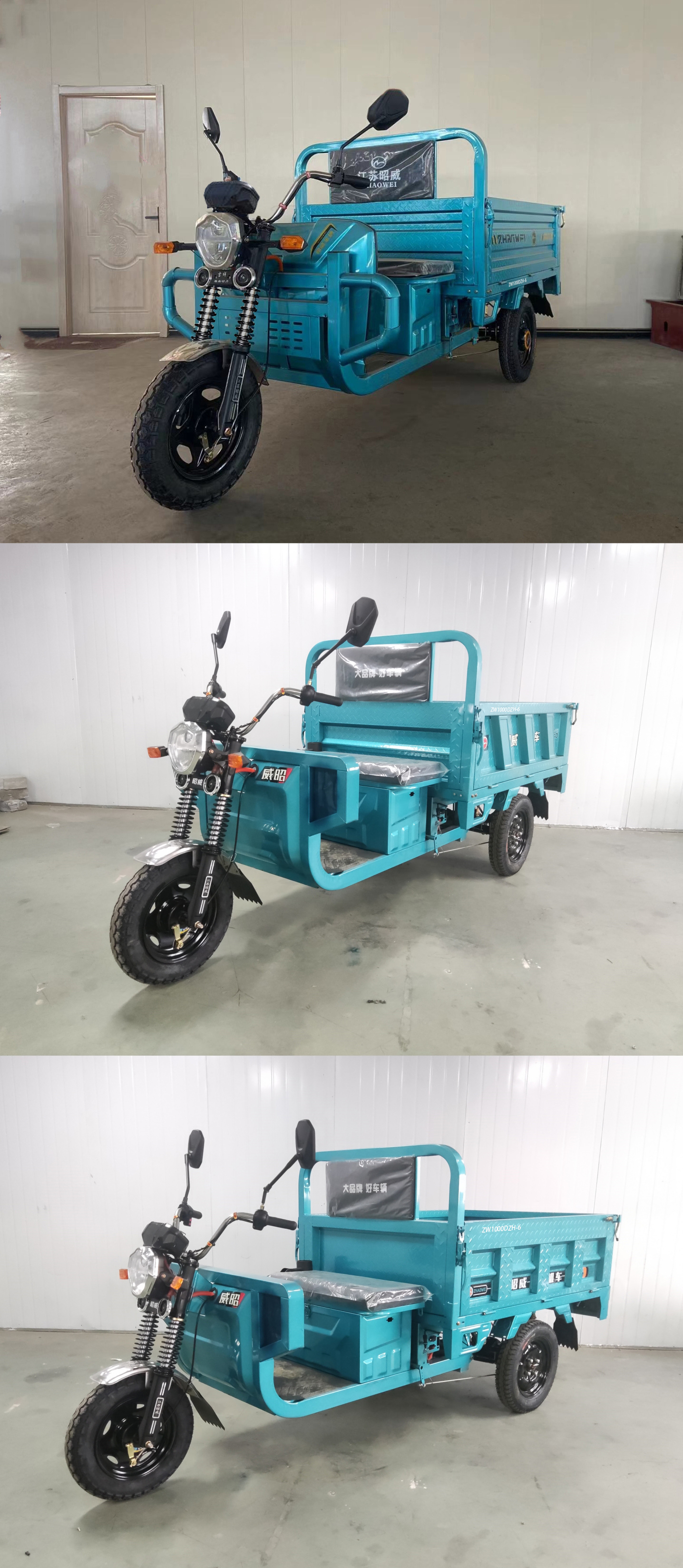 ZW1000DZH-6 昭威牌纯电动前鼓式后鼓式电动正三轮摩托车图片