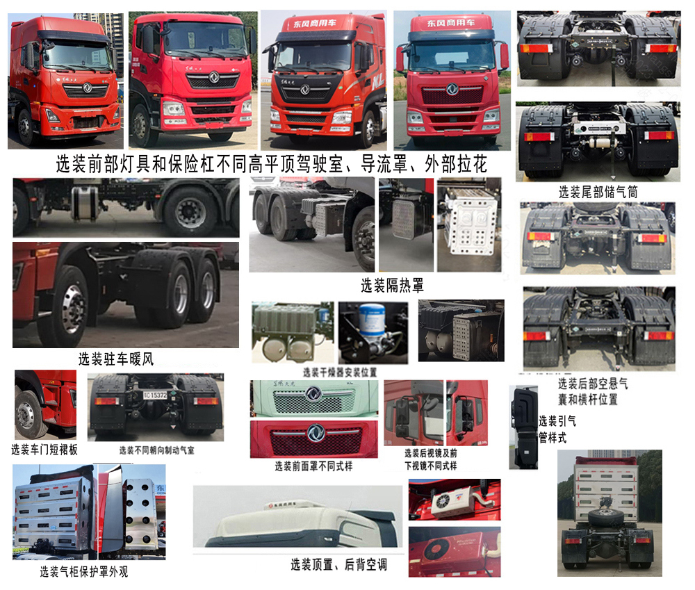 DFH4250D27 东风牌540马力后双桥,后八轮CNG国六半挂牵引车图片