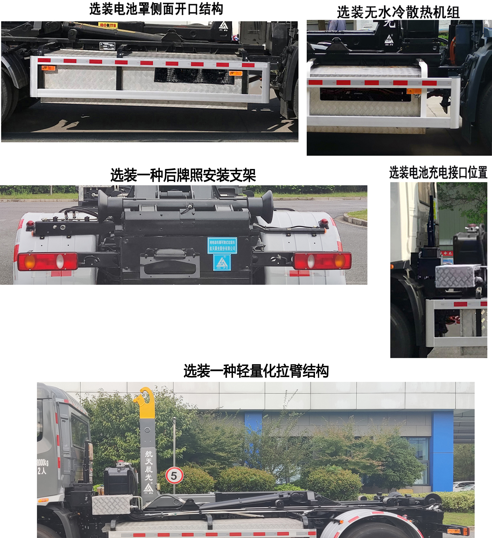 三力牌CGJ5186ZXXDFBEV纯电动车厢可卸式垃圾车公告图片