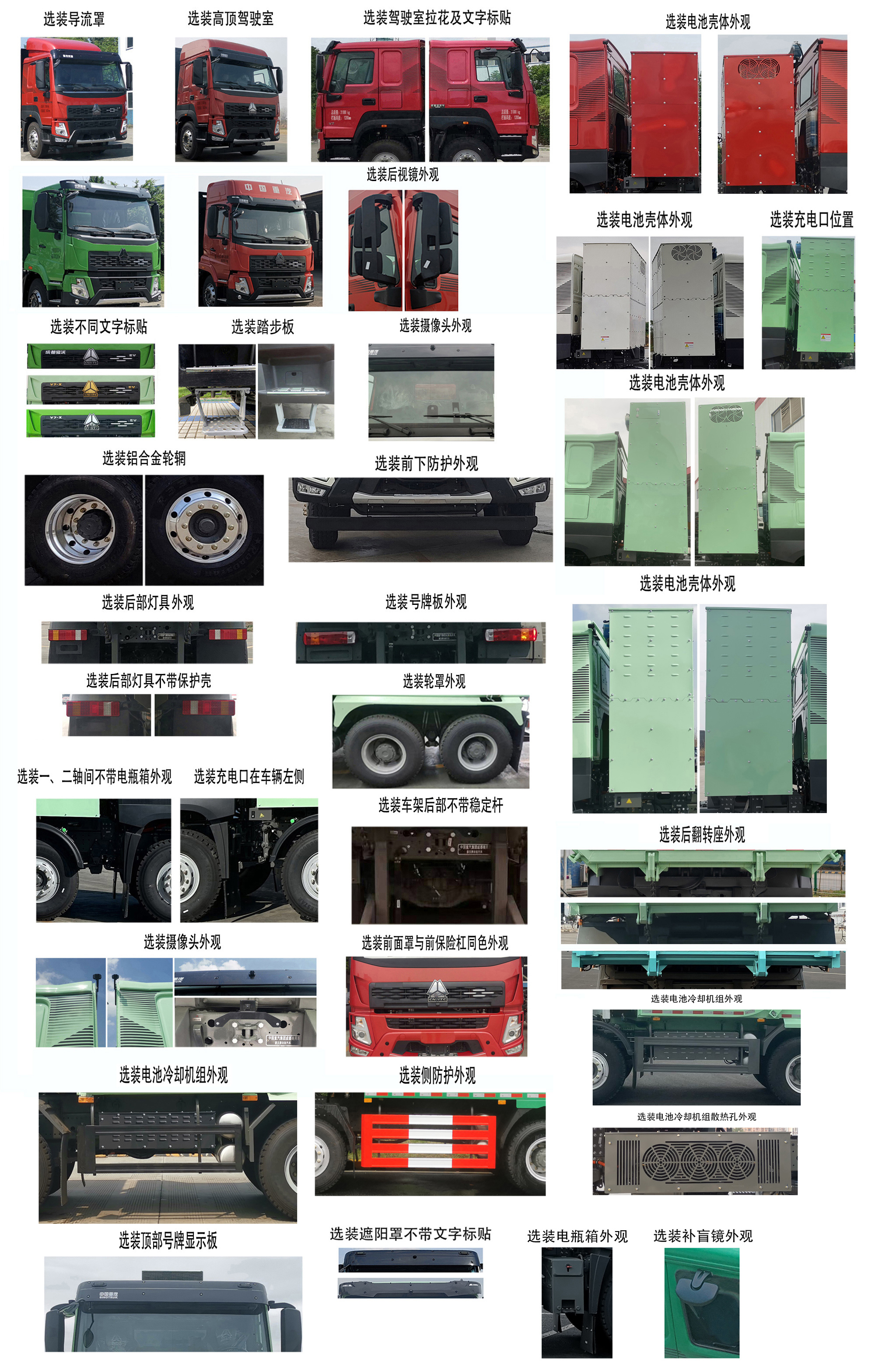 豪沃牌ZZ3313V3261Z1BEV纯电动自卸汽车公告图片