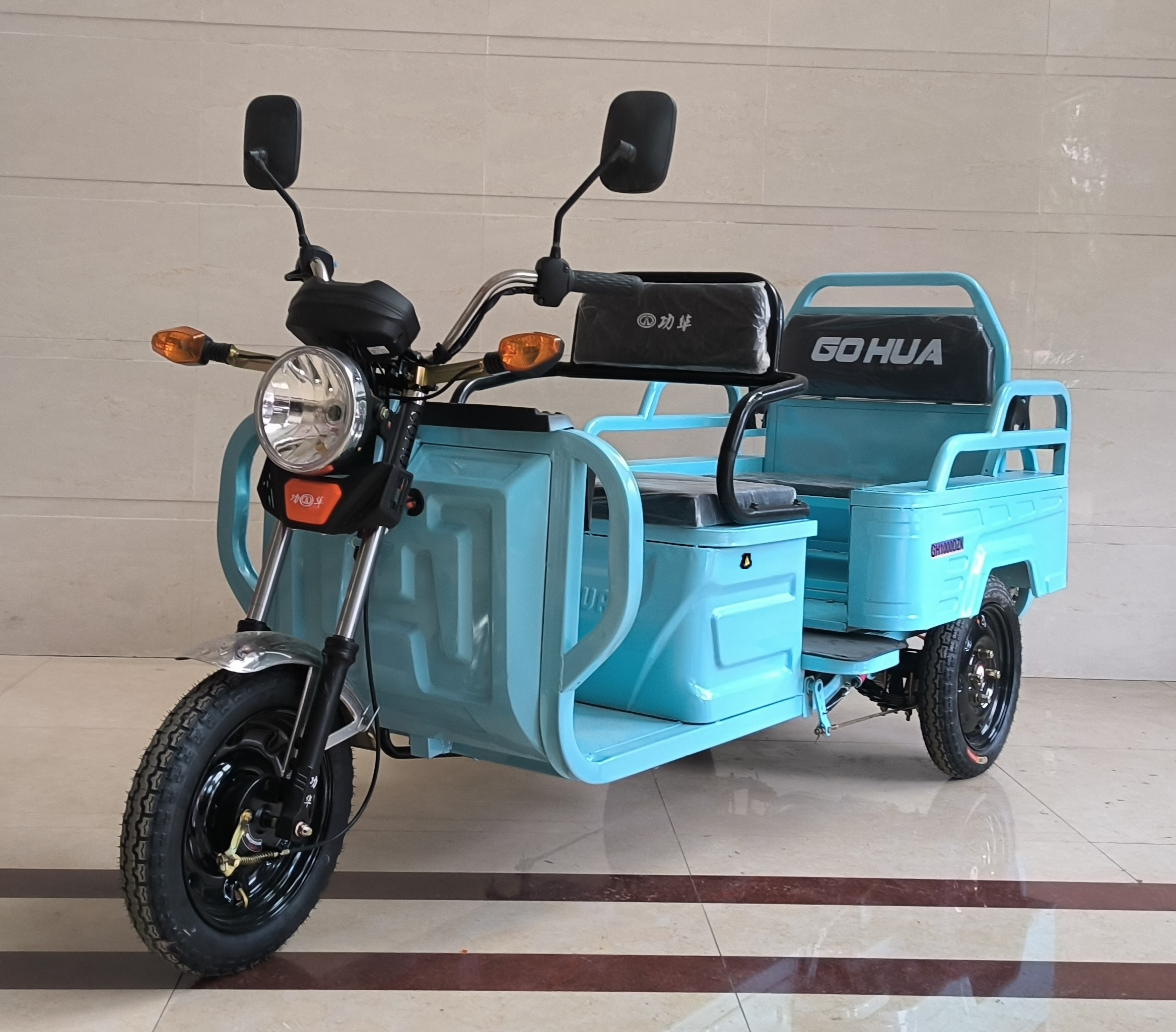 GH1000DZK 功华牌纯电动前鼓式后鼓式电动正三轮摩托车图片