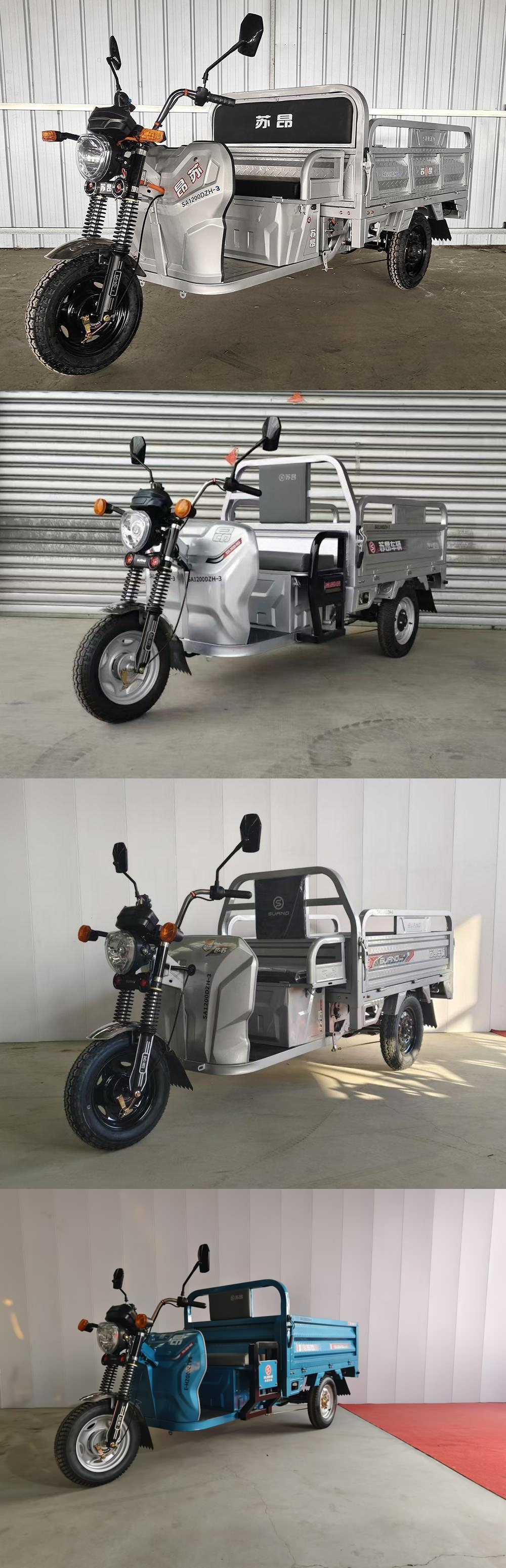 SA1200DZH-3 苏昂牌纯电动前鼓式后鼓式电动正三轮摩托车图片