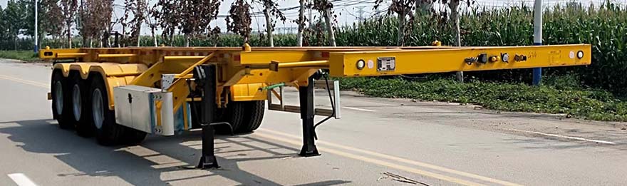 绍优牌11米35.3吨3轴集装箱运输半挂车(CSY9401TJZ)