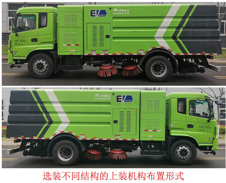 宇通牌YTZ5182TSLD0BEV纯电动扫路车公告图片