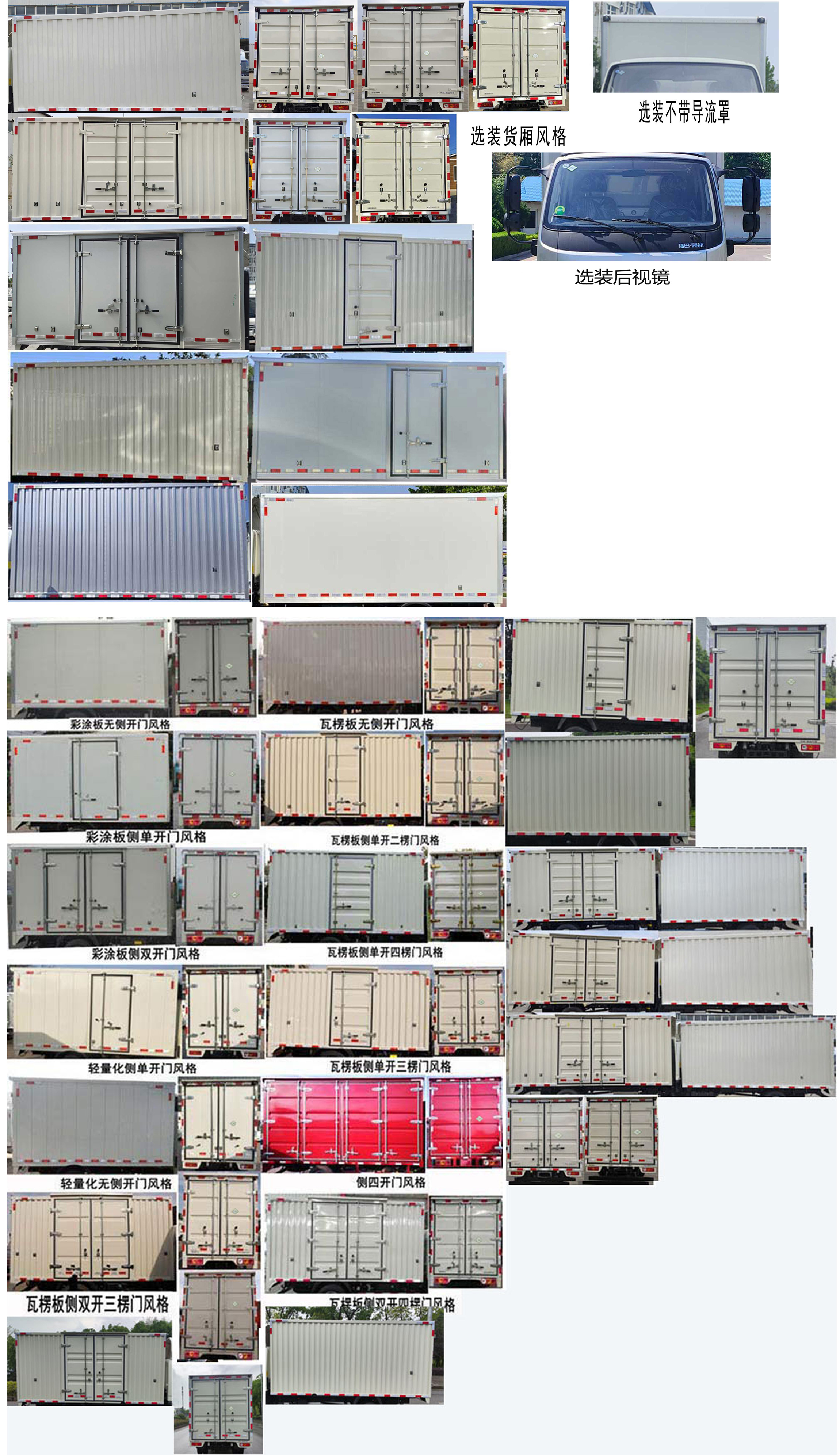 福田牌BJ5045XXY4JC7-30廂式運(yùn)輸車公告圖片