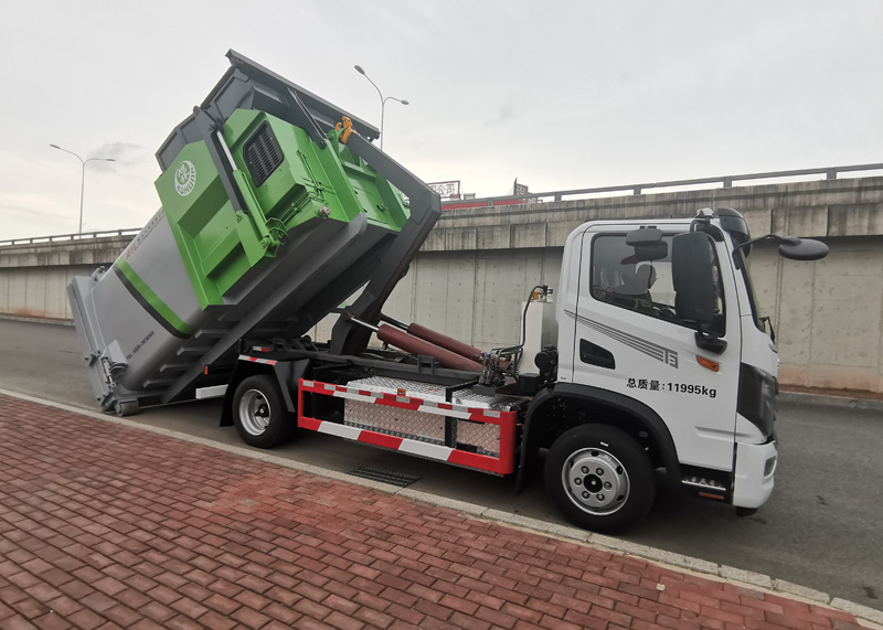 旭環(huán)牌LSS5121ZXXDFBEV純電動車廂可卸式垃圾車公告圖片