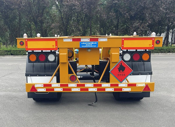 麟州金牛牌ZJN9350TWY危险品罐箱骨架运输半挂车公告图片