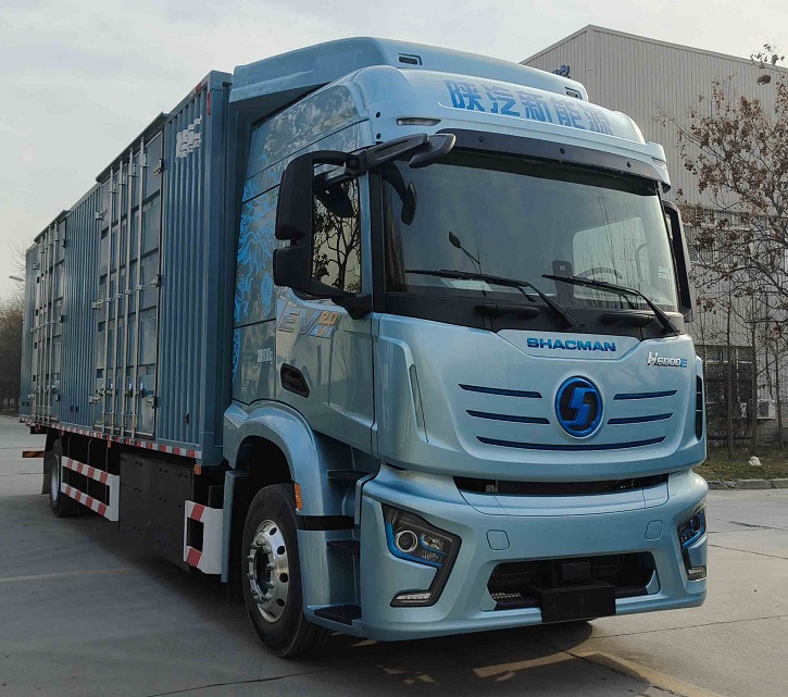 陕汽牌SX5187XXYVF721BEVQ1纯电动厢式运输车