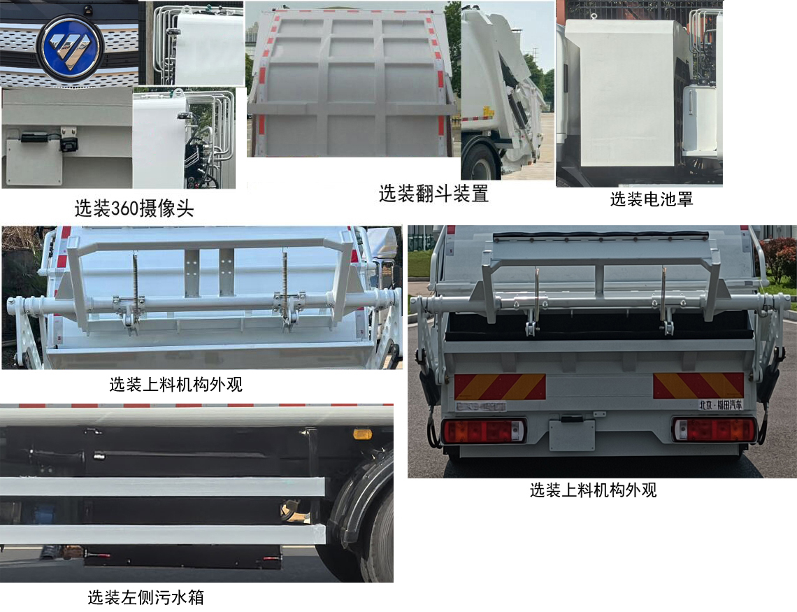 福田牌BJ5184ZYSEV-H1纯电动压缩式垃圾车公告图片
