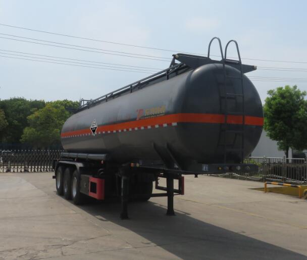 特运牌11米31吨3轴腐蚀性物品罐式运输半挂车(DTA9402GFWA)
