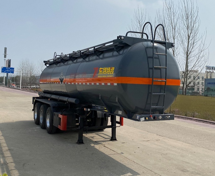 特运牌9.7米33.7吨3轴腐蚀性物品罐式运输半挂车(DTA9408GFWC)