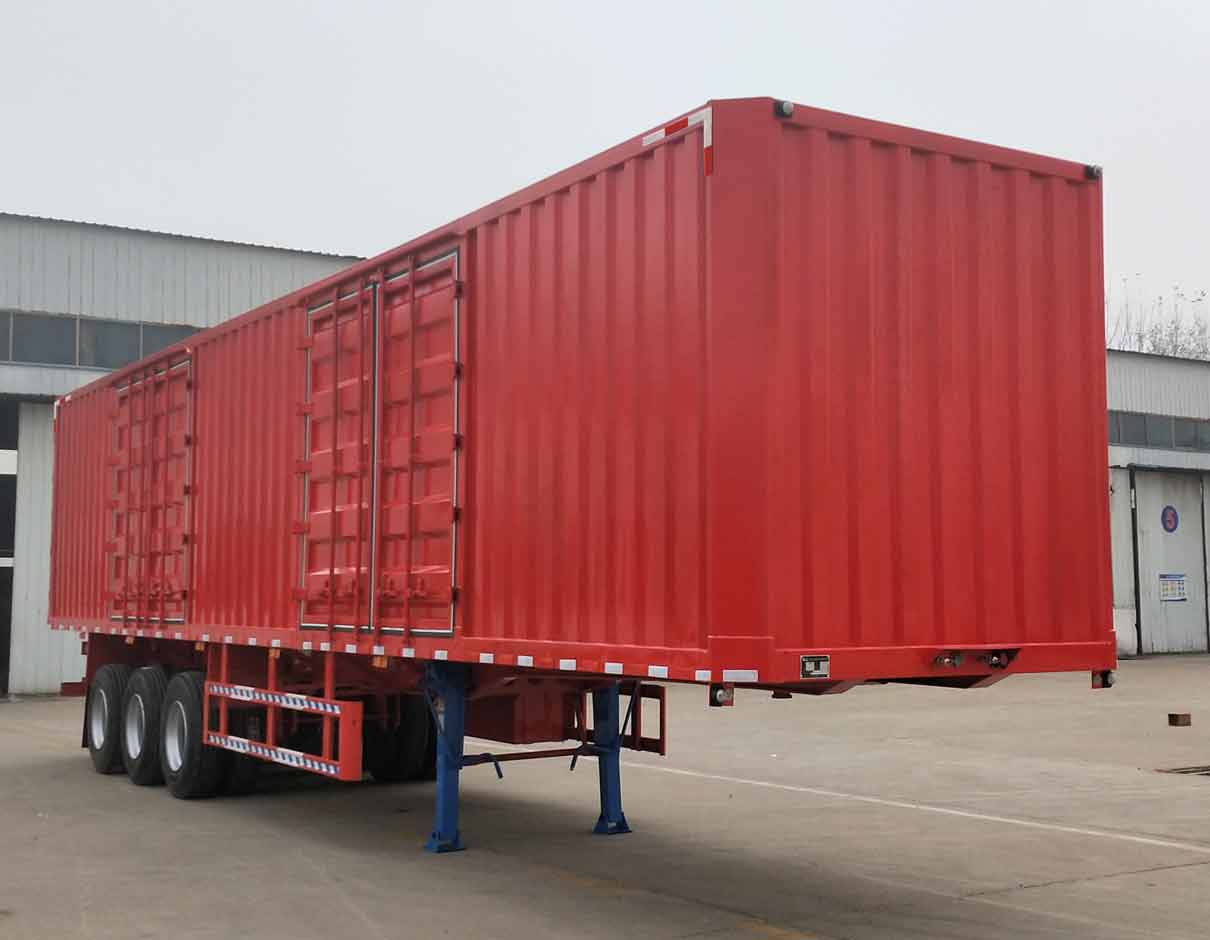 鲁际通牌13.8米32.9吨3轴厢式运输半挂车(LSJ9403XXY)