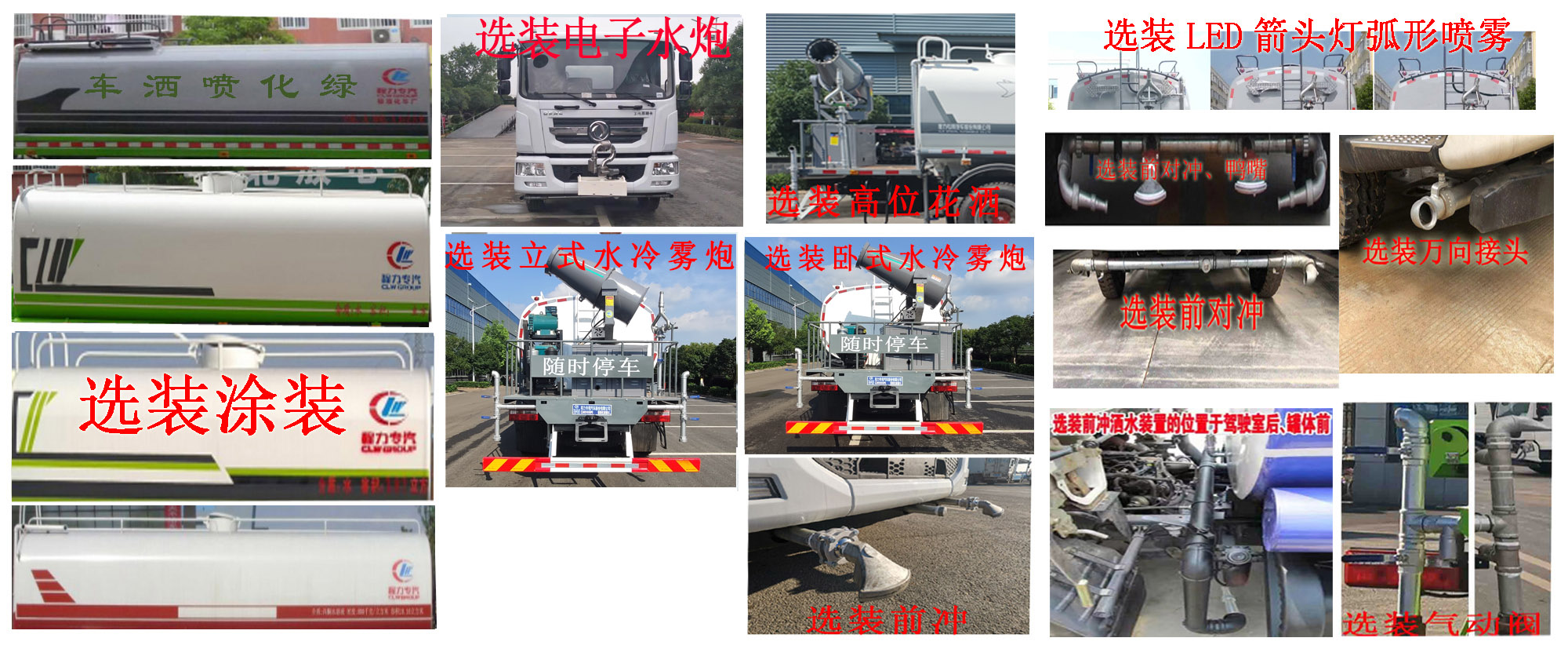 程力威牌CLW5185GPSAWH綠化噴灑車公告圖片