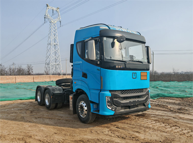JHC4250GMW6N1 远程牌430马力后双桥,后八轮甲醇国六甲醇危险品牵引汽车图片