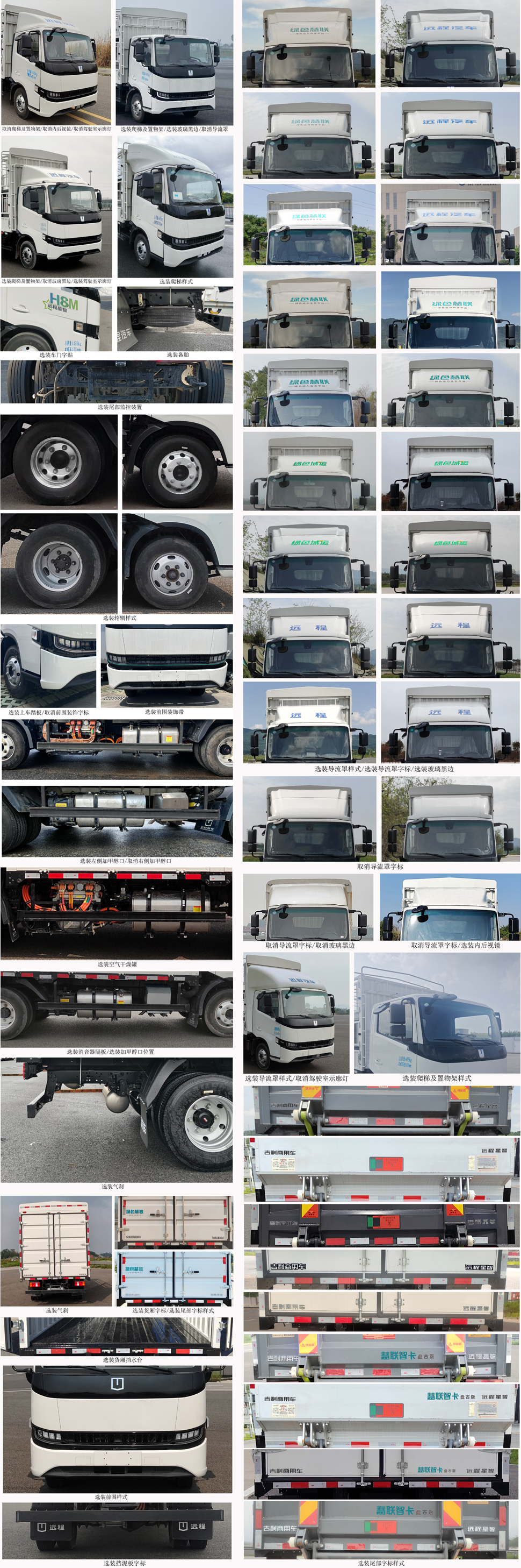 遠(yuǎn)程牌JGL5048CCYSHEVGMP2甲醇插電式增程混合動力倉柵式運輸車公告圖片