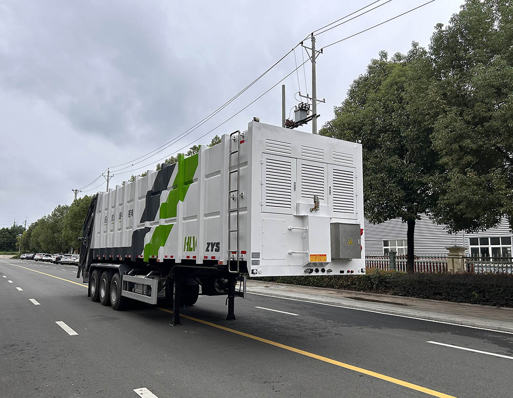 龙星汇牌13.5米22.5吨3轴压缩式垃圾半挂车(HLV9401ZYS)