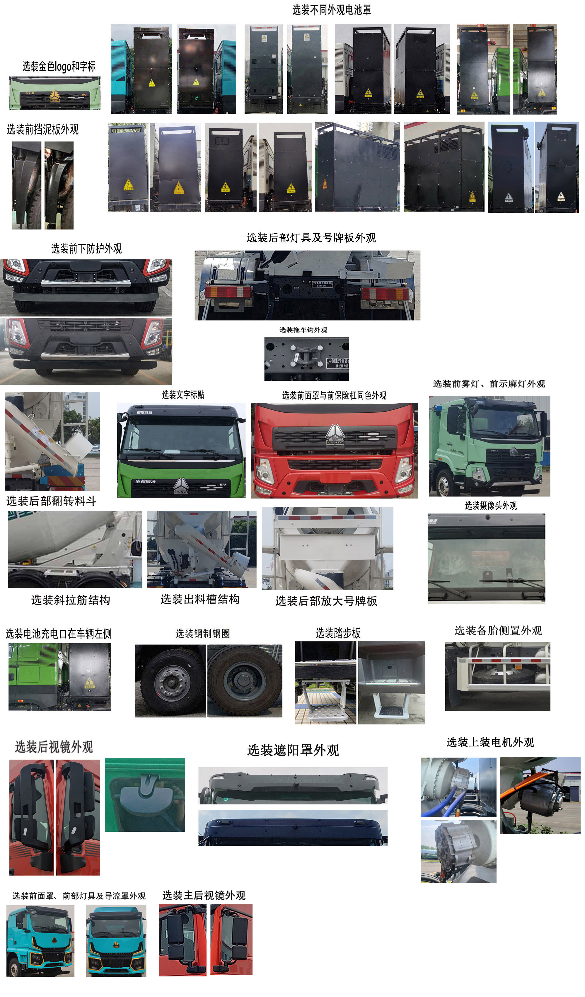 豪沃牌ZZ5313GJBV3061Z12SEV換電式純電動混凝土攪拌運(yùn)輸車公告圖片