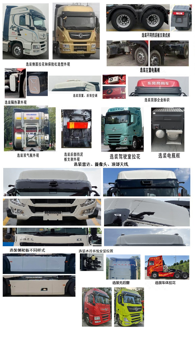 DFH4250C17 东风牌500马力后双桥,后八轮LNG国六半挂牵引车图片
