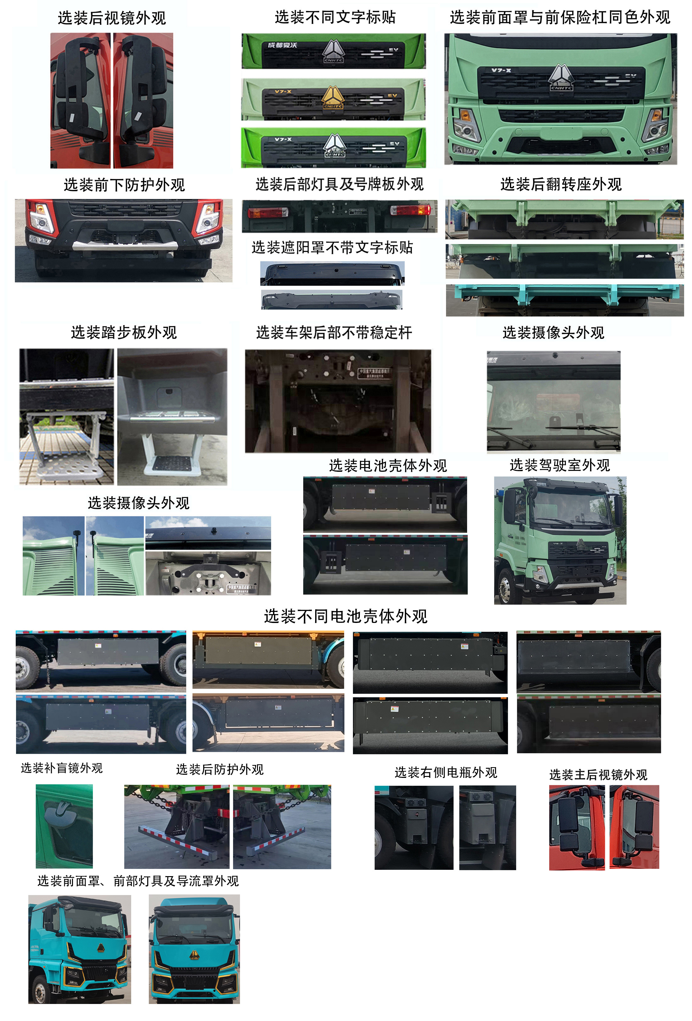 ZZ3312V4867Z1BEV 豪沃牌490马力前四后八纯电动9米纯电动自卸汽车图片