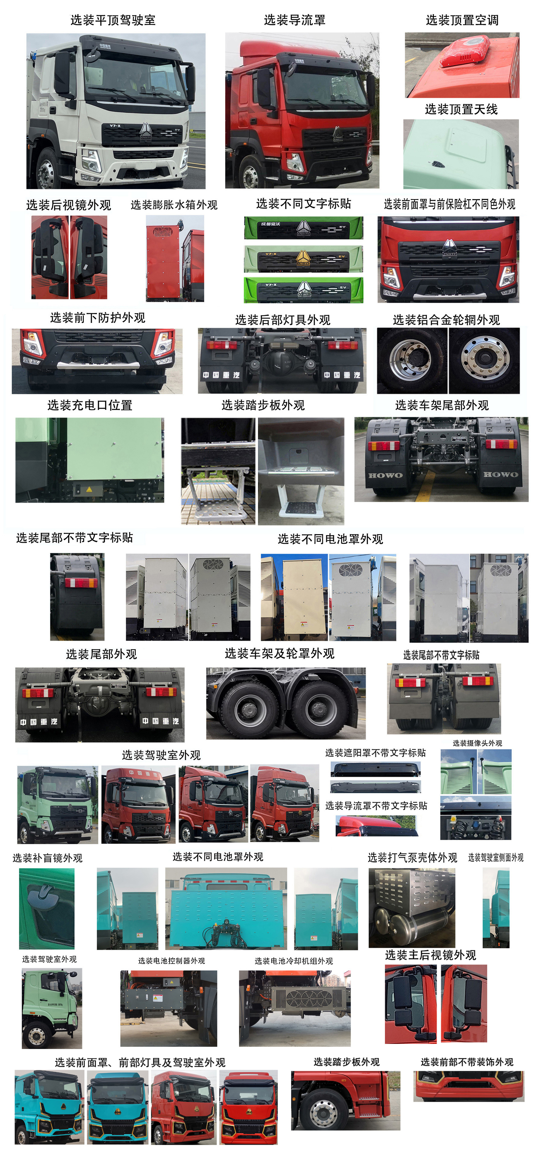 豪沃牌ZZ4258V3841Z1BEV纯电动牵引汽车公告图片