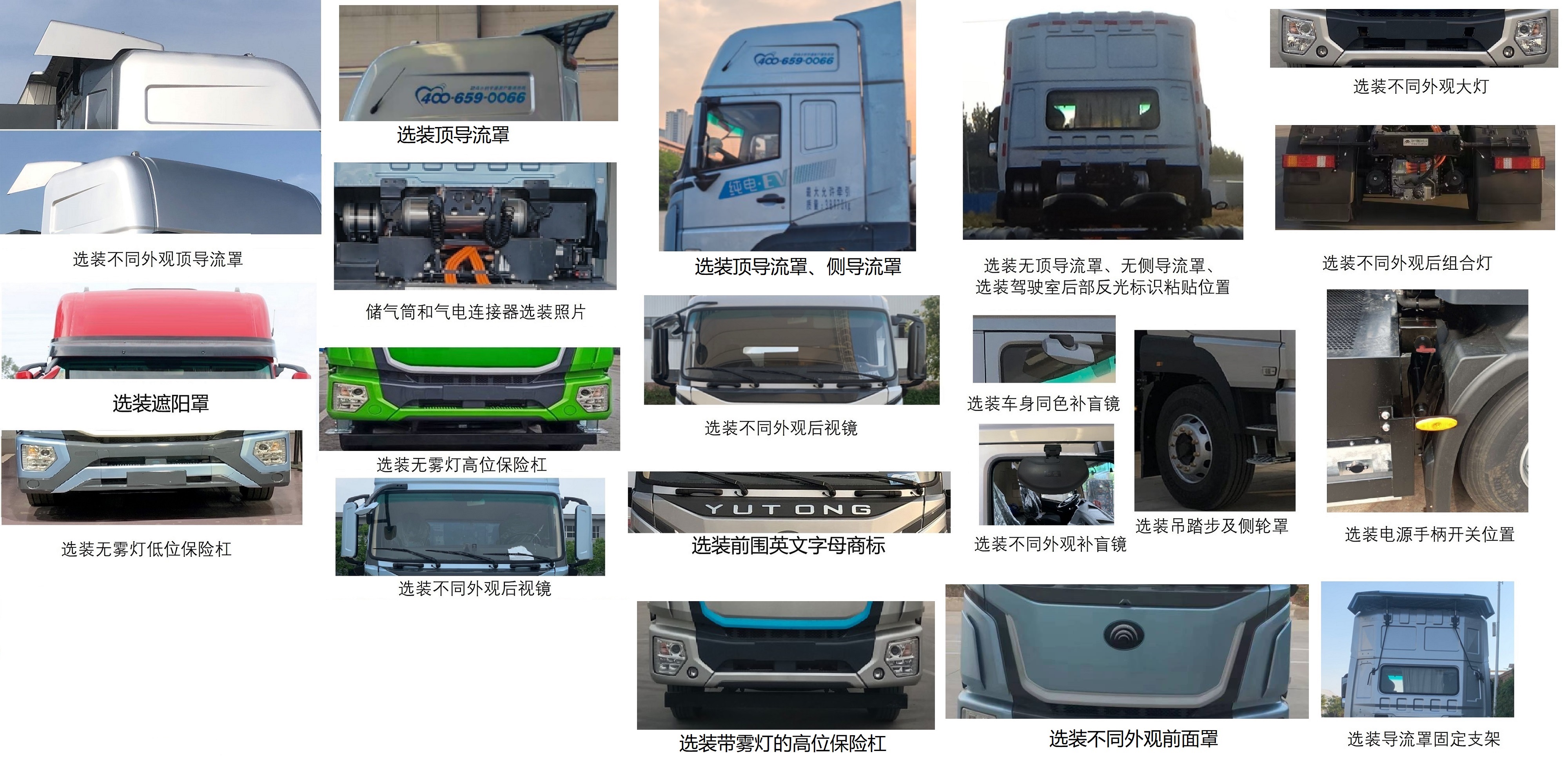 ZKH4252P4BEV6 宇通牌360马力后双桥,后八轮纯电动换电式纯电动半挂牵引车图片
