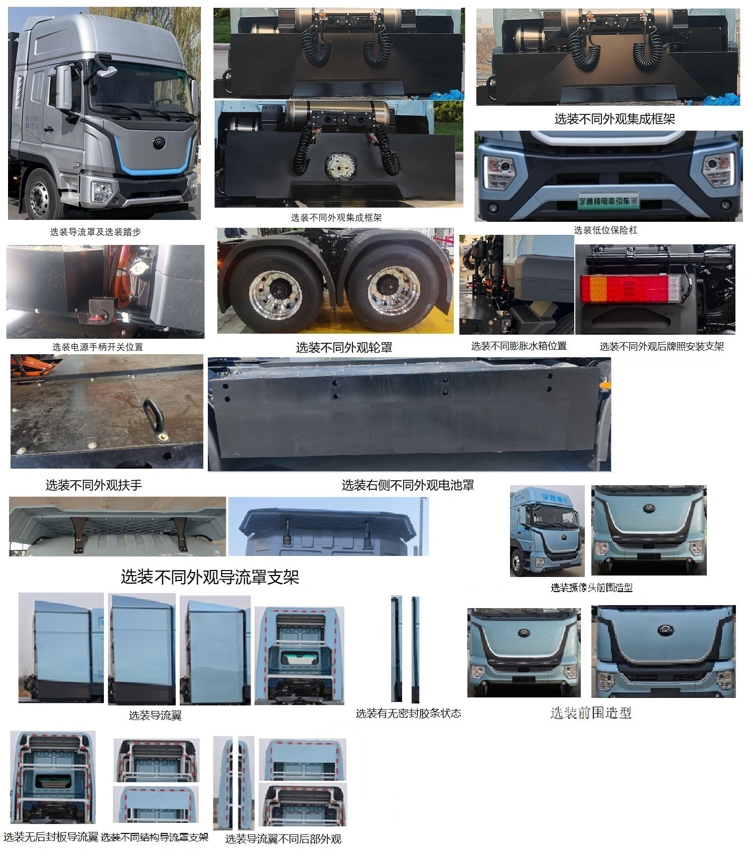 ZKH4252P4BEV6 宇通牌360马力后双桥,后八轮纯电动换电式纯电动半挂牵引车图片