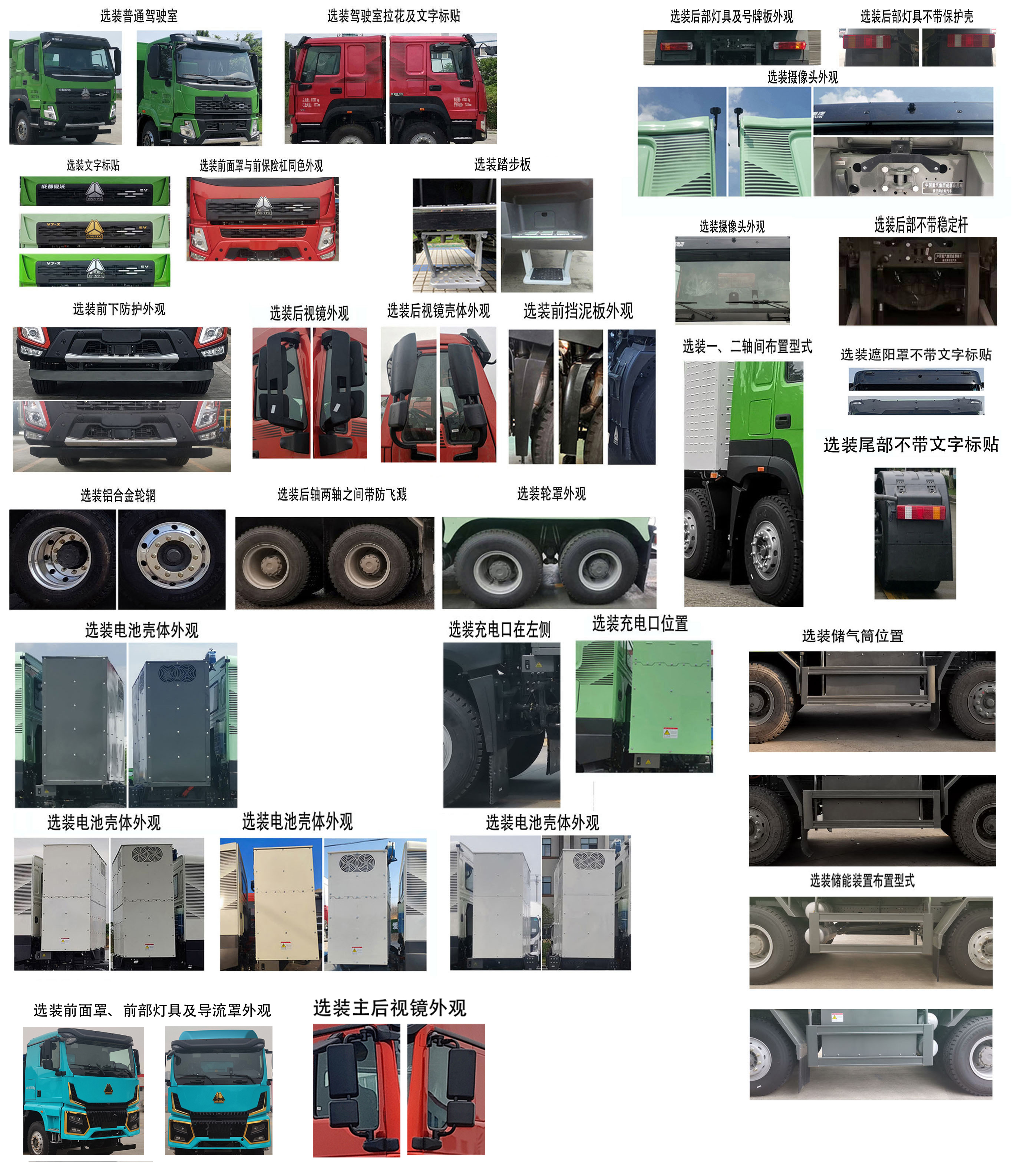 豪沃牌ZZ5312ZXXV3267Z11BEV純電動(dòng)車廂可卸式垃圾車公告圖片