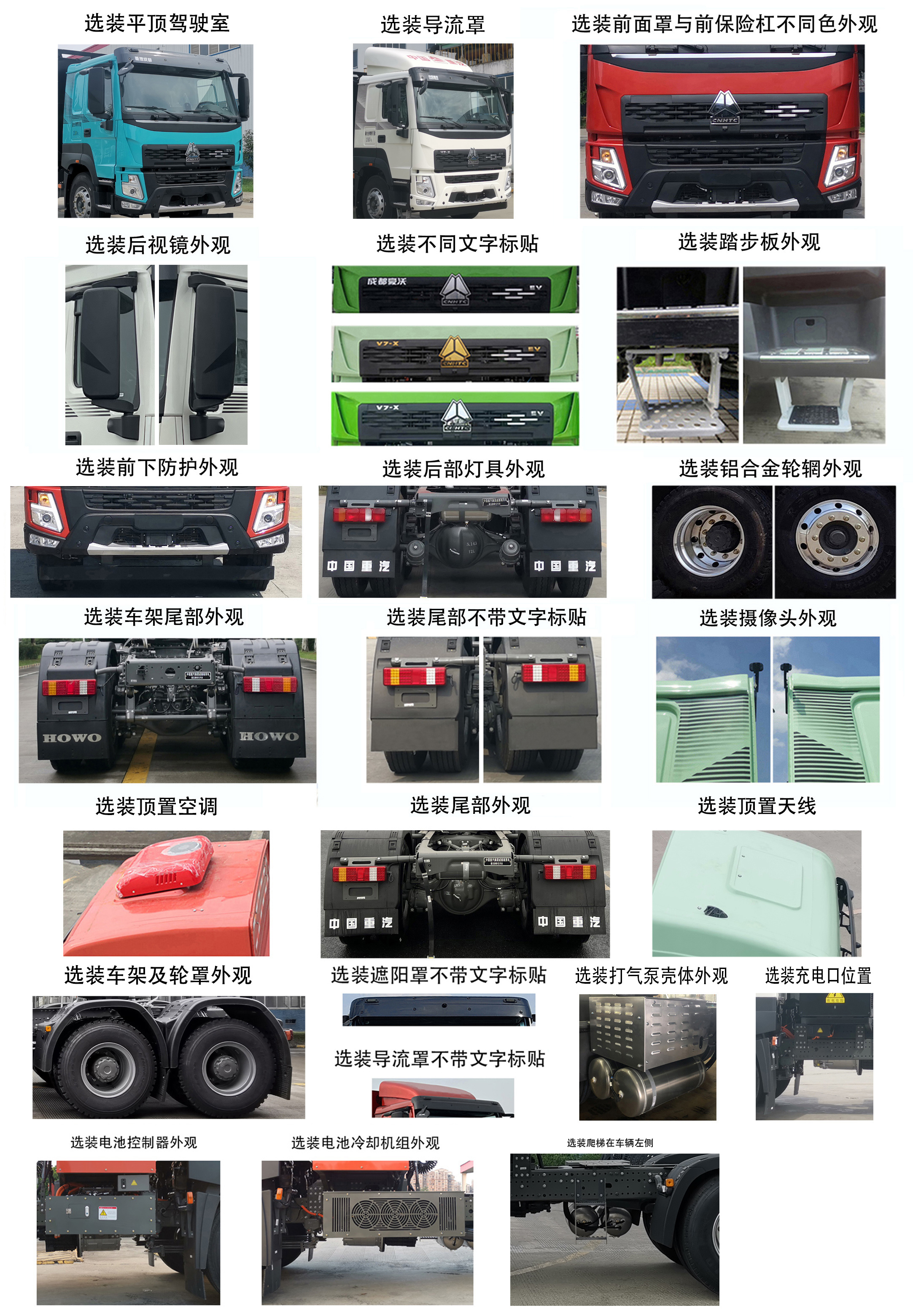 豪沃牌ZZ4258V3841Z1SEV换电式纯电动牵引汽车公告图片