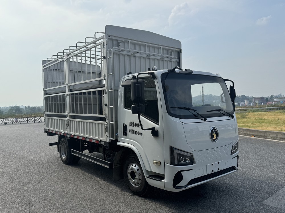 陕汽牌SX5048CCYBEV341N纯电动仓栅式运输车