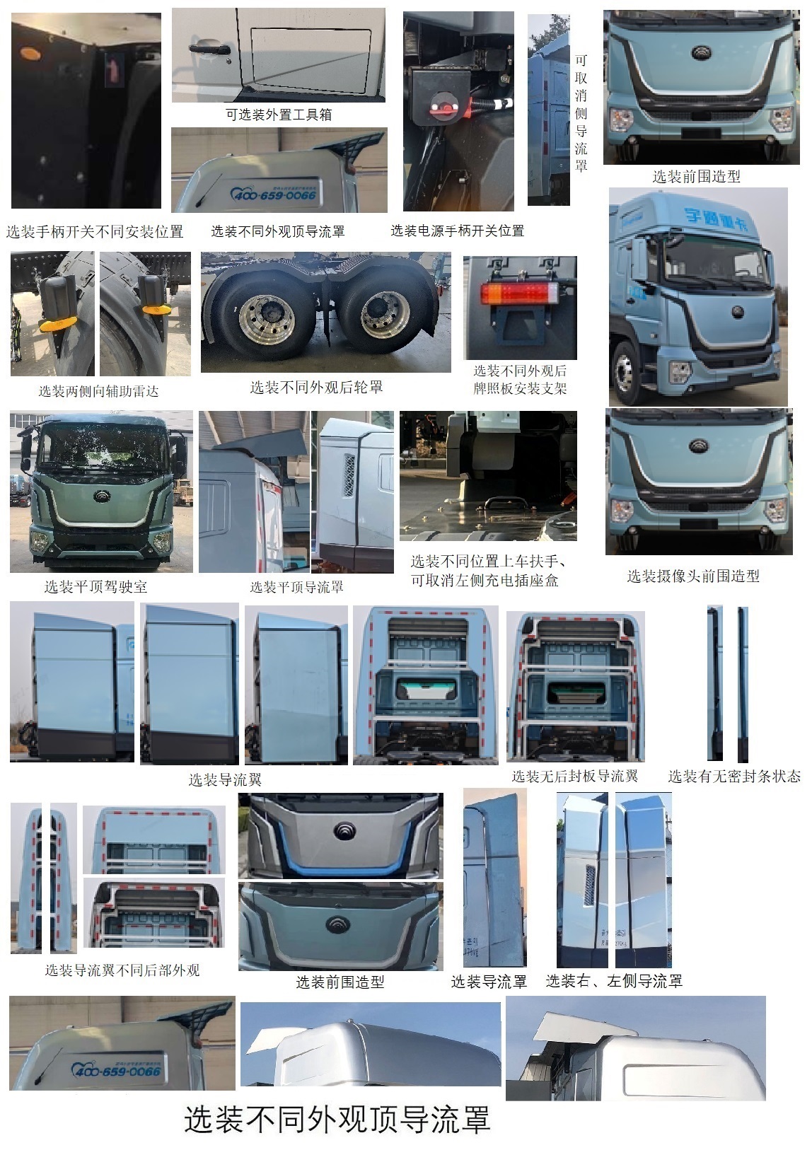 ZKH4252P4BEV4X 宇通牌680马力后双桥,后八轮纯电动纯电动半挂牵引车图片