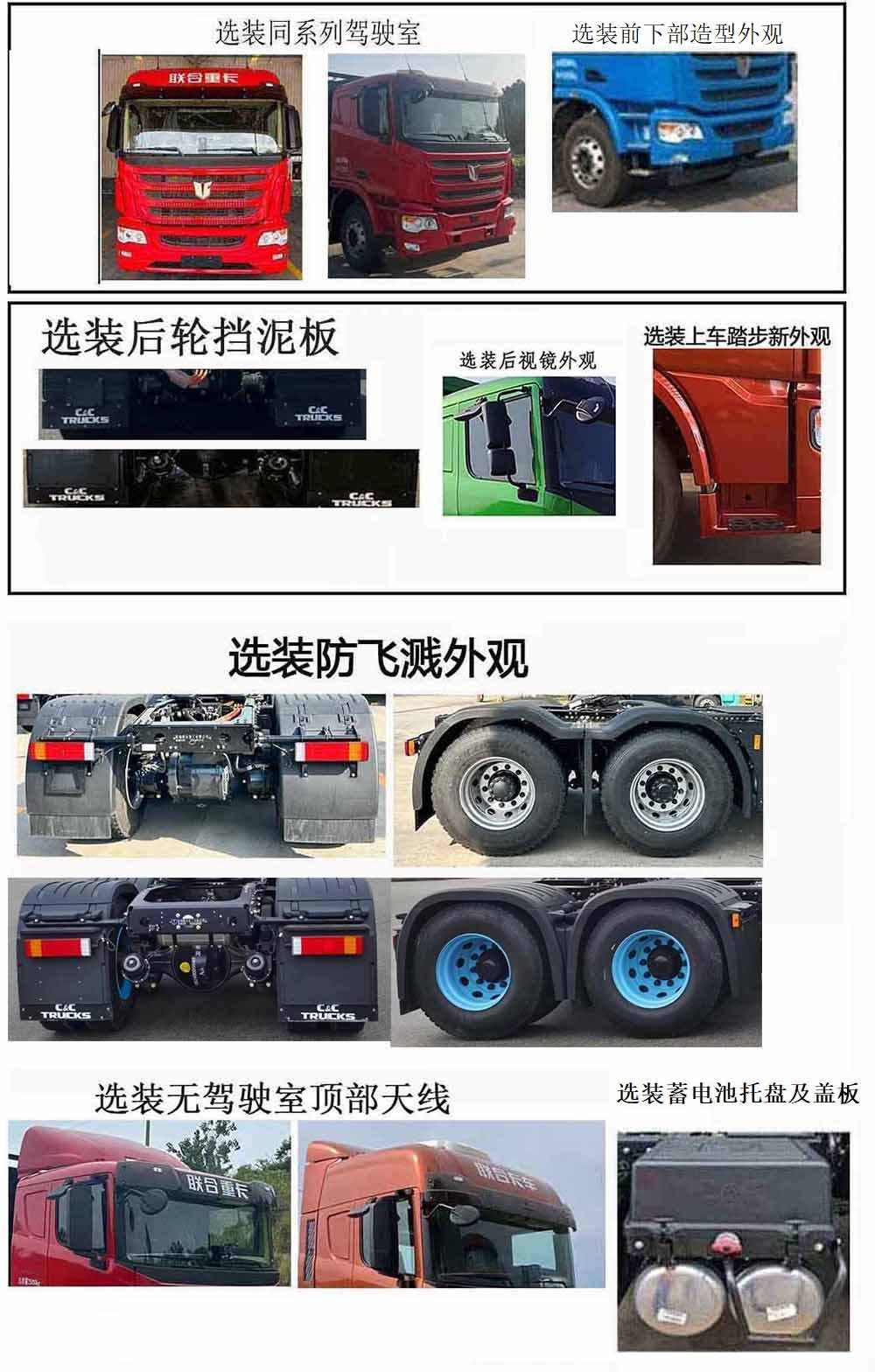 QCC4253BEVH4C5 集瑞联合牌694马力后双桥,后八轮纯电动纯电动牵引汽车图片
