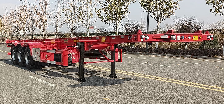 皖汽汽车牌CTD9403TWY危险品罐箱骨架运输半挂车图片