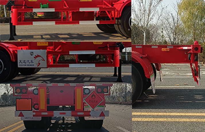 皖汽汽车牌CTD9403TWY危险品罐箱骨架运输半挂车公告图片