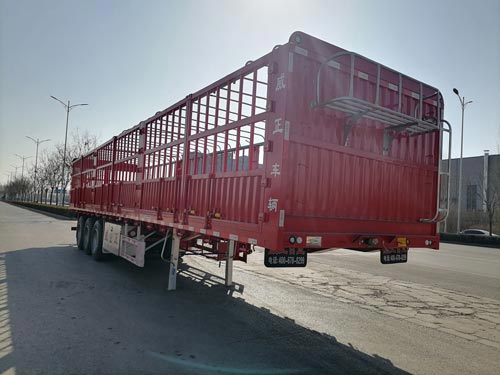 威正百业牌13米33.8吨3轴仓栅式运输半挂车(WZB9400CCY)