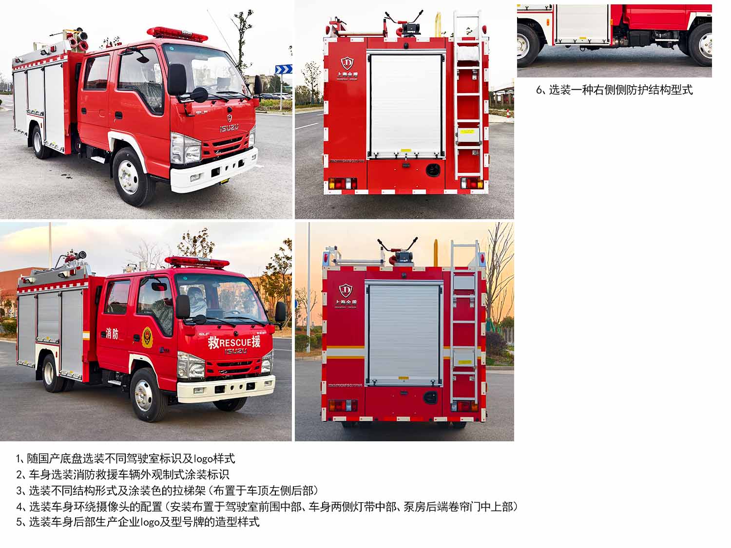 金盛盾牌JDX5070GXFSG20/W6水罐消防车公告图片