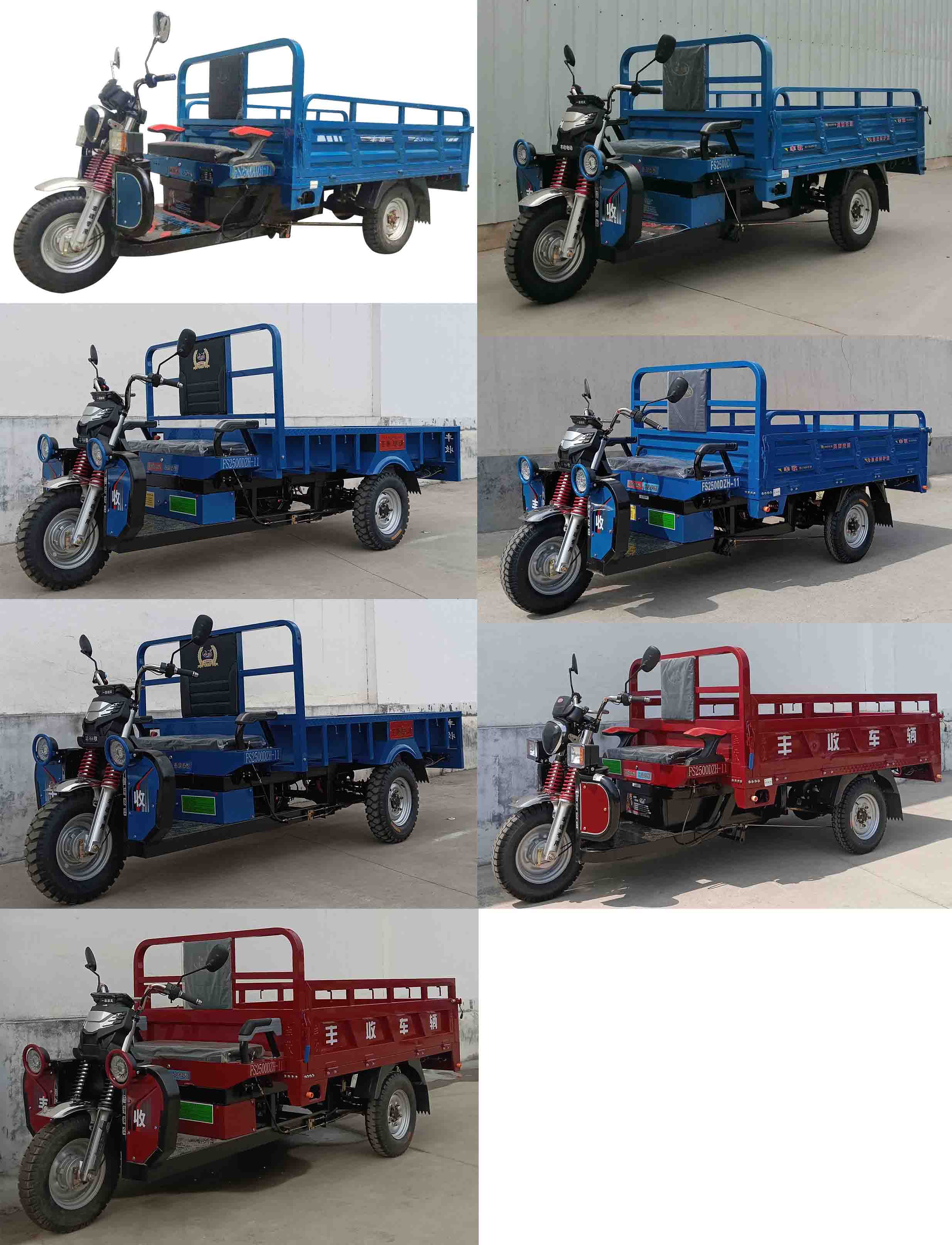 FS2500DZH-11 丰收牌纯电动前鼓式后鼓式电动正三轮摩托车图片