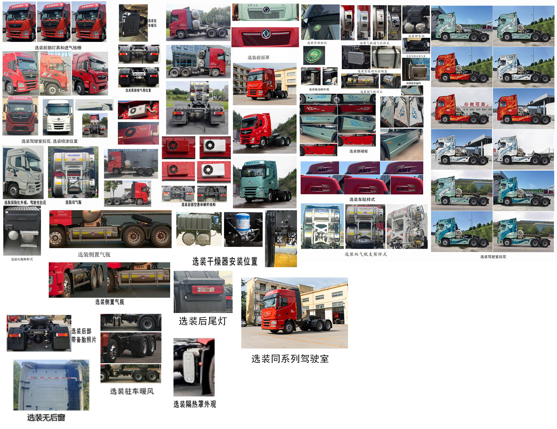 DFH4250DX13 东风牌471马力后双桥,后八轮LNG国六半挂牵引车图片