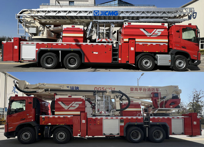 徐工牌XZJ5435JXFDG54/G1登高平臺(tái)消防車(chē)公告圖片