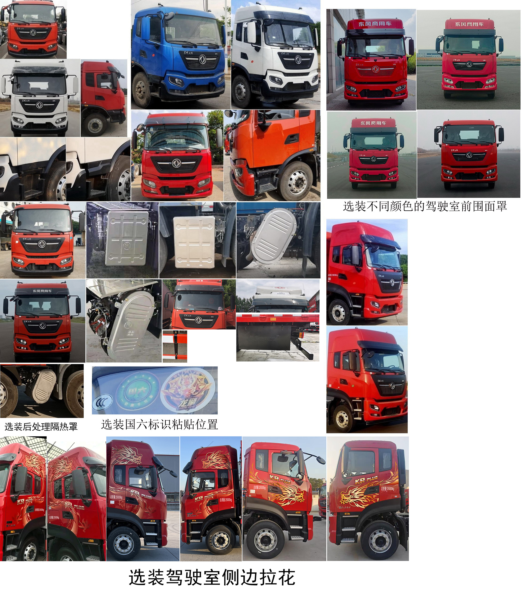 DFH1250EX 东风牌299马力前四后四(小三轴)柴油9.8米国六载货汽车图片