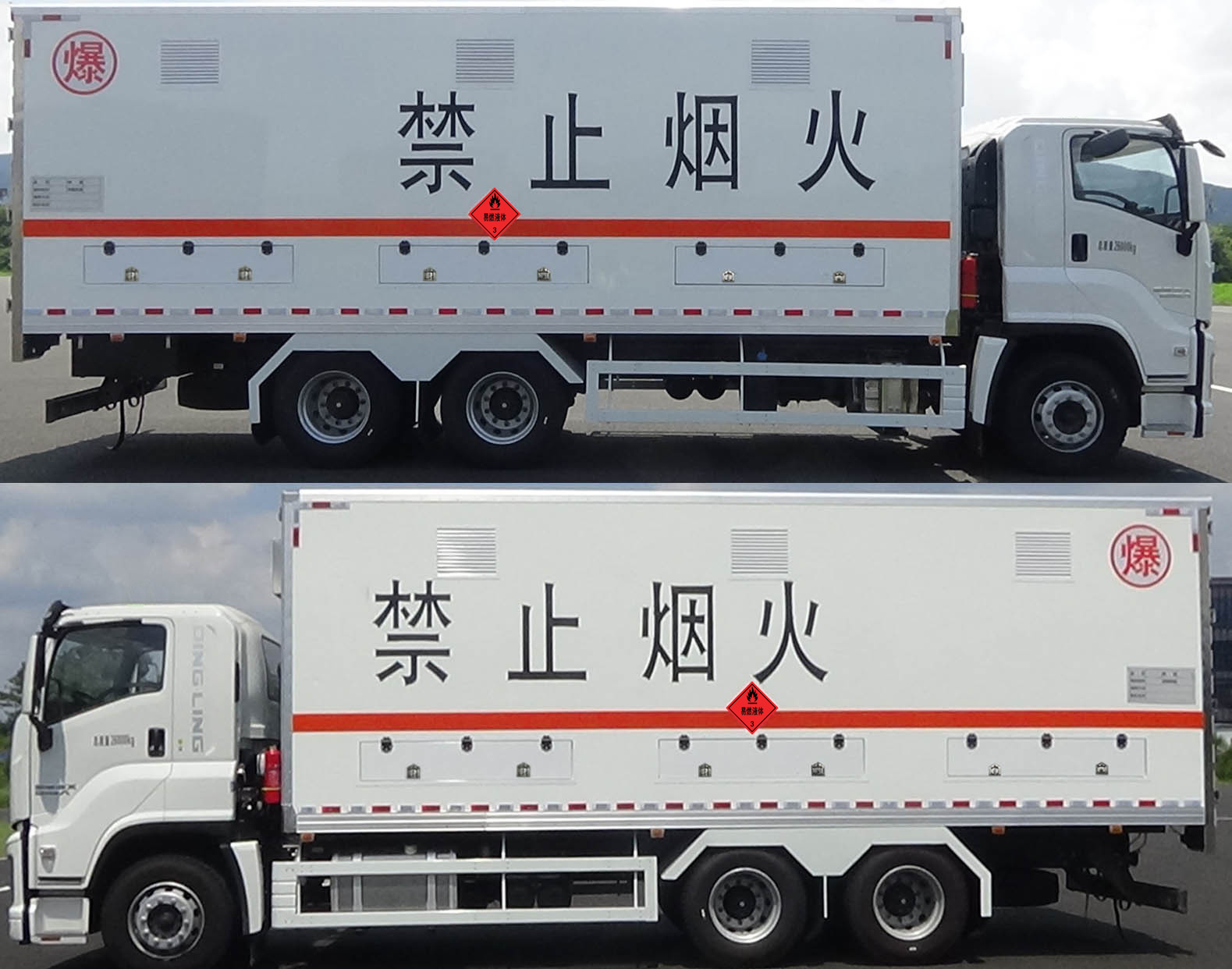 易燃液体厢式运输车图片