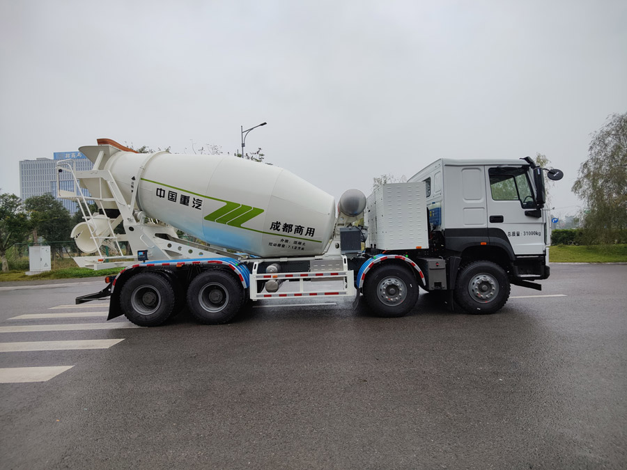 豪沃牌ZZ5312GJBV3567Z1BEV純電動混凝土攪拌運輸車公告圖片