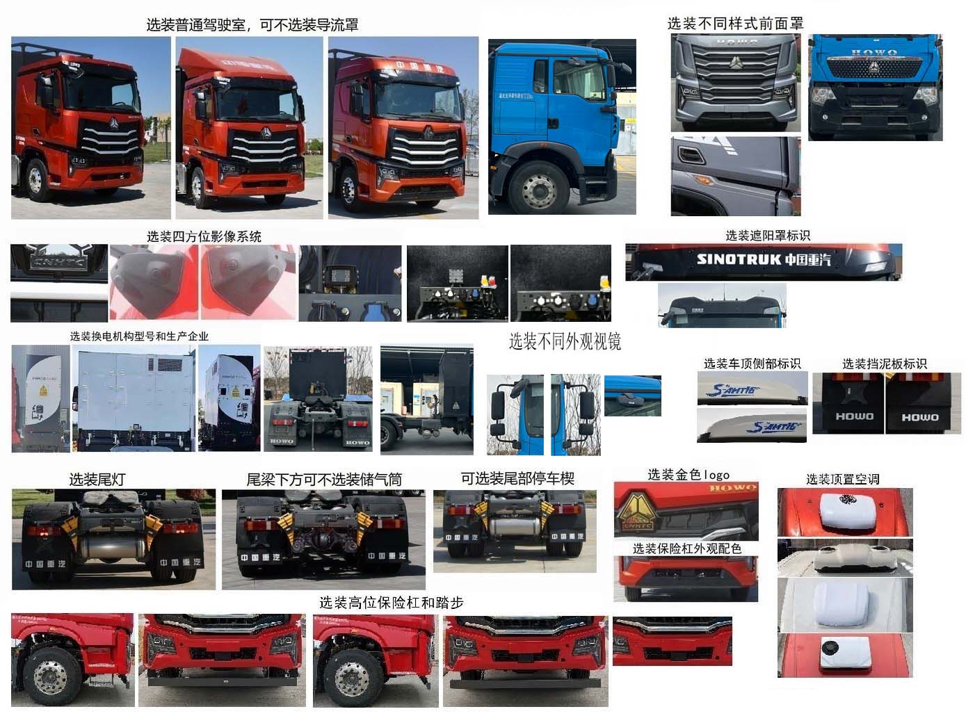 豪沃牌ZZ4257V424KZ1SBEV换电式纯电动牵引汽车公告图片