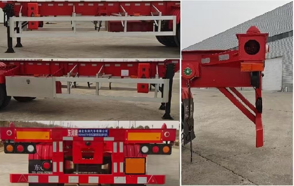 东润牌WSH9403TWY危险品罐箱骨架运输半挂车公告图片