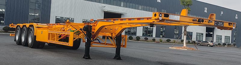 常利达牌14米35.2吨3轴危险品罐箱骨架运输半挂车(GCL9400TWY)