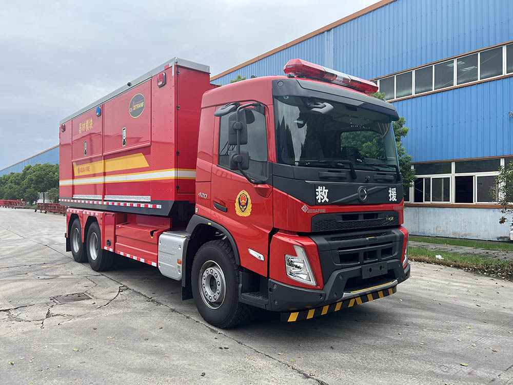 捷达消防牌SJD5240TXFZX110/WEA自装卸式消防车