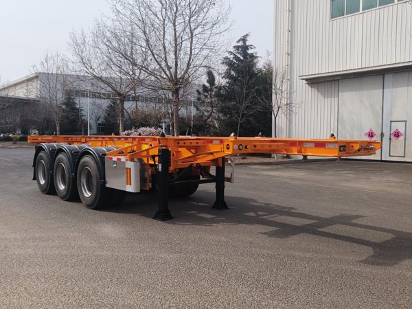 青特牌8.6米35.5吨3轴危险品罐箱骨架运输半挂车(QDT9409TWY)